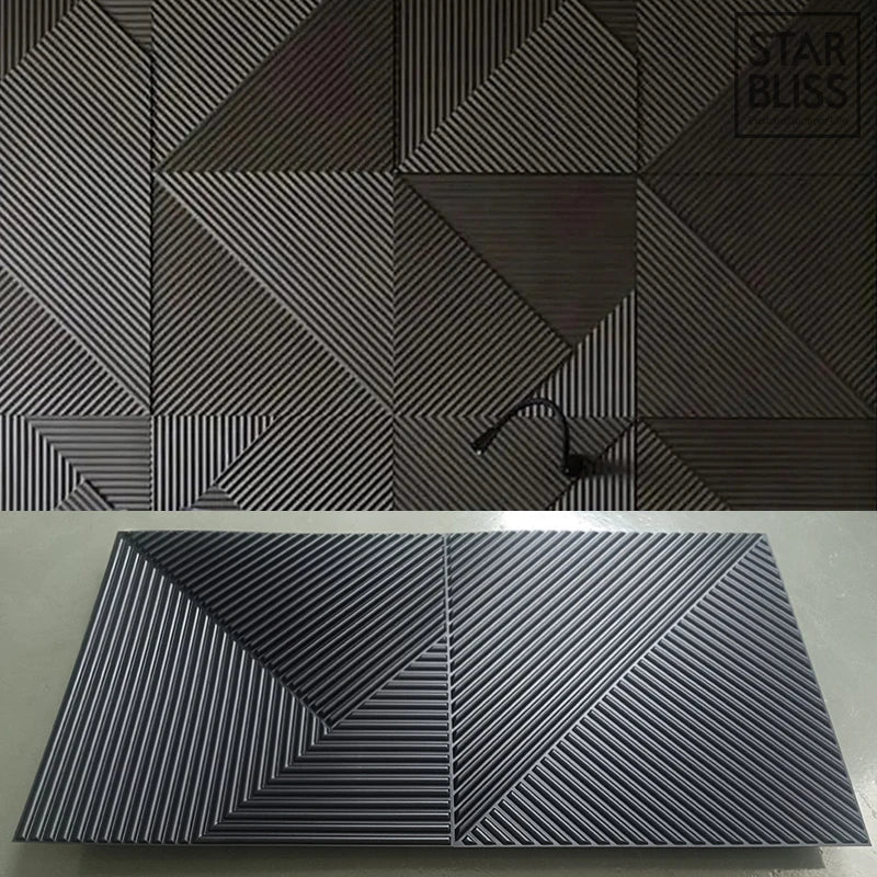4-Pack 3D Wave PVC Wall Panels