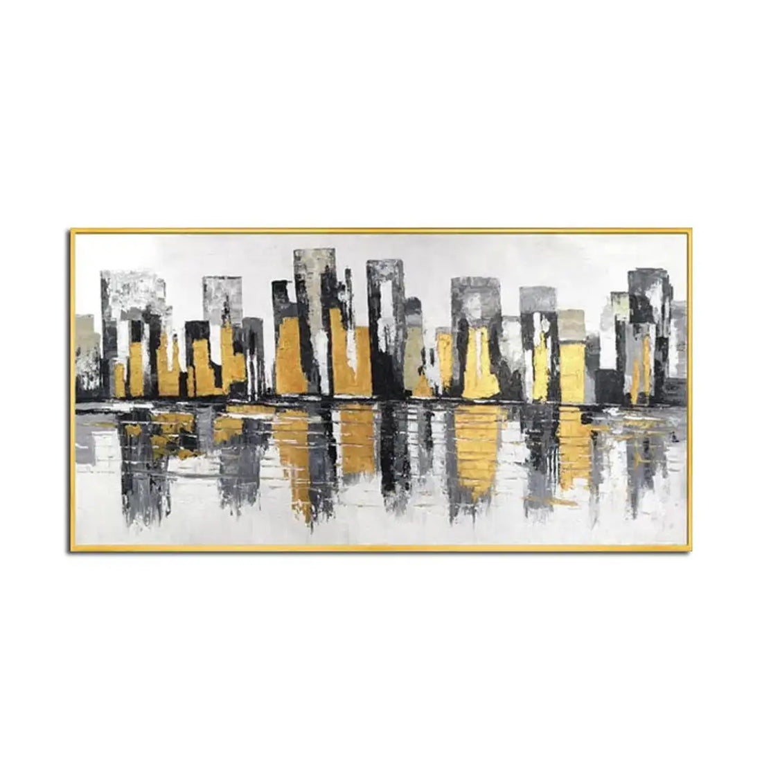 Abstract Cityscape Oil Painting Canvas