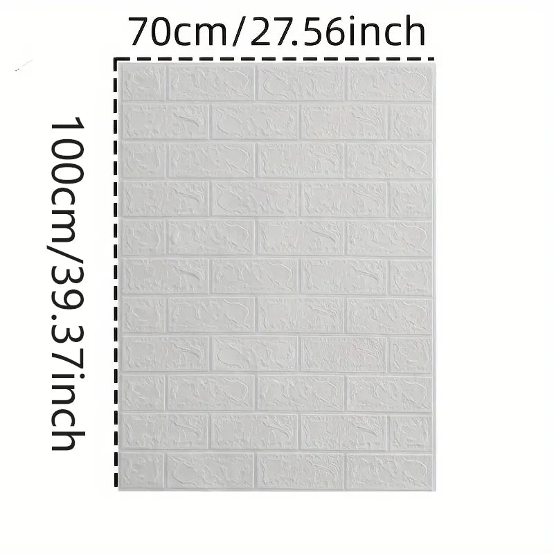 70×100 cm 3D Brick Foam Wall Sticker
