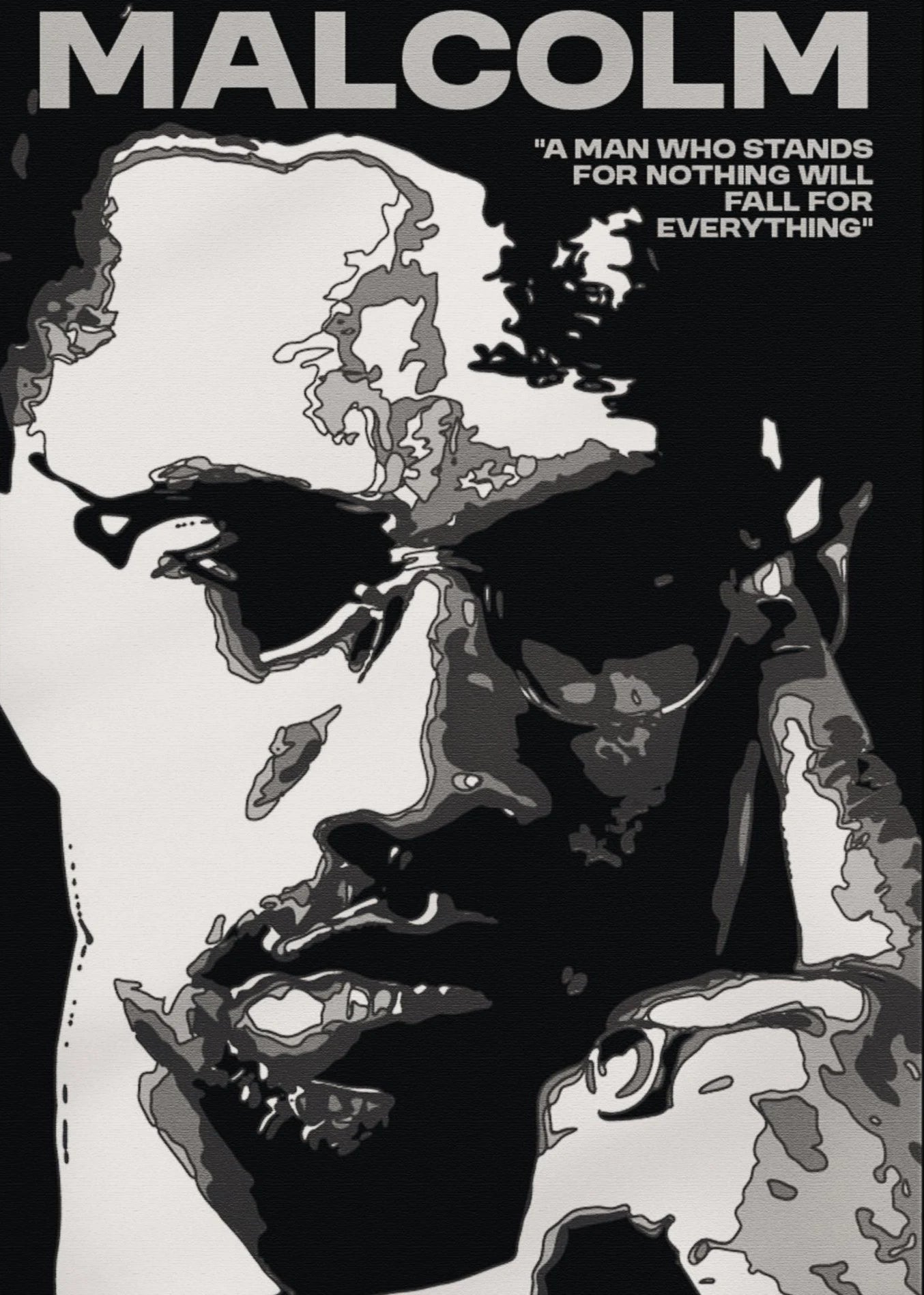 Black & White Portrait Canvas Poster