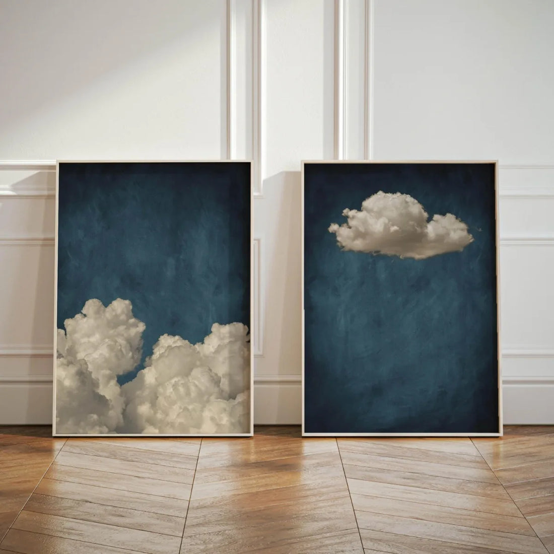 2PCS Mustard Cloud Canvas Art Set
