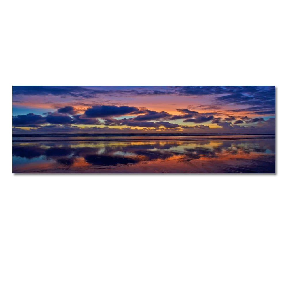 Beach Sunset Landscape Canvas Poster
