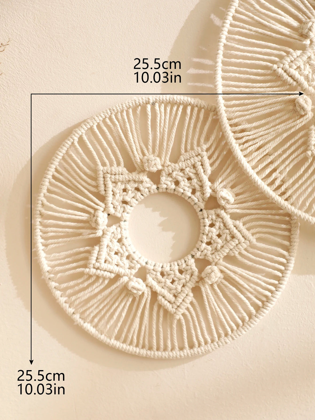 Handwoven Round Macrame Wall Hanging