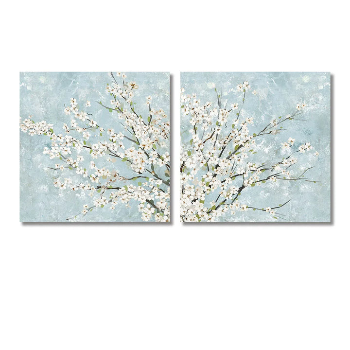 Nordic Cherry Blossom Canvas Set