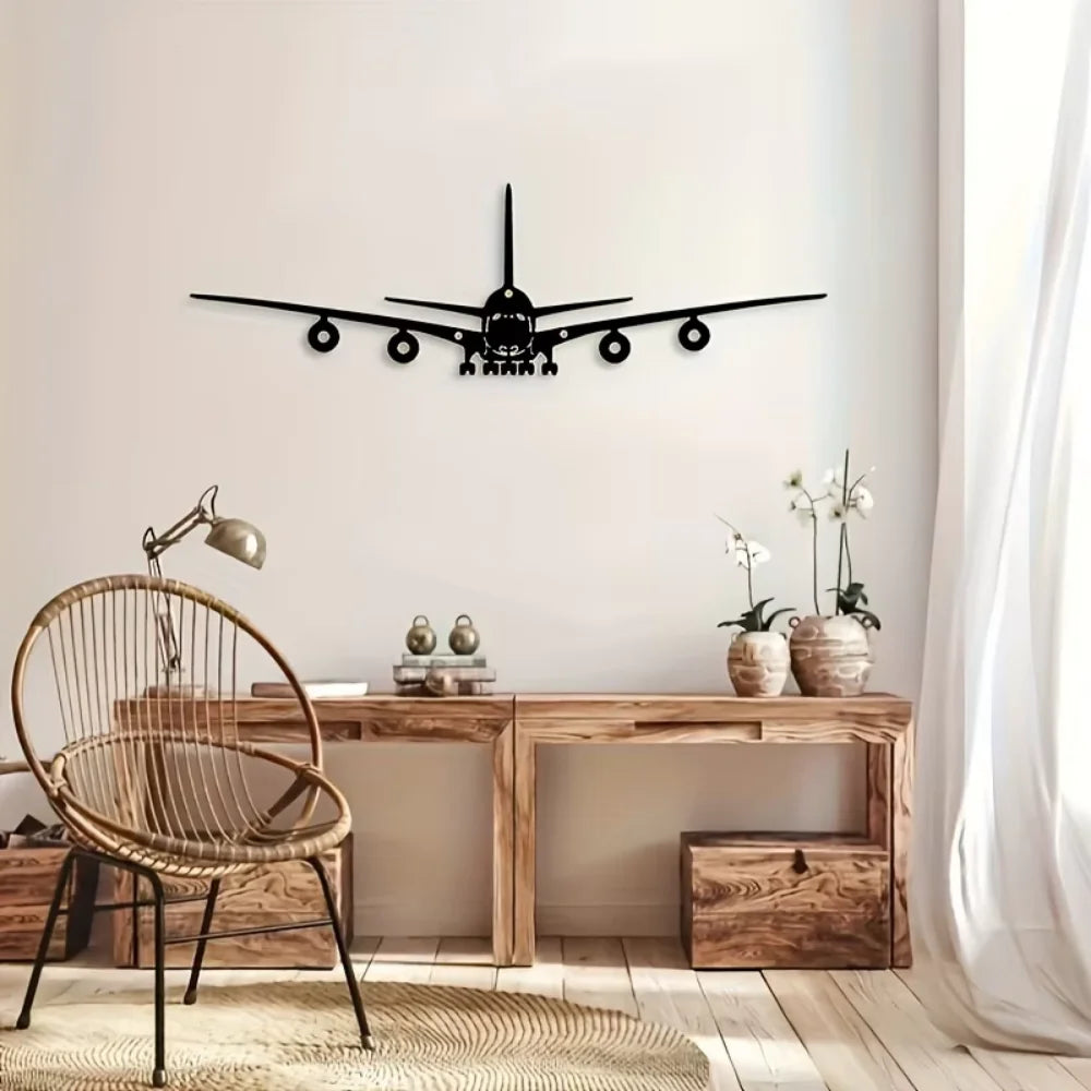 3D Metal Airplane Wall Art – 15.75”