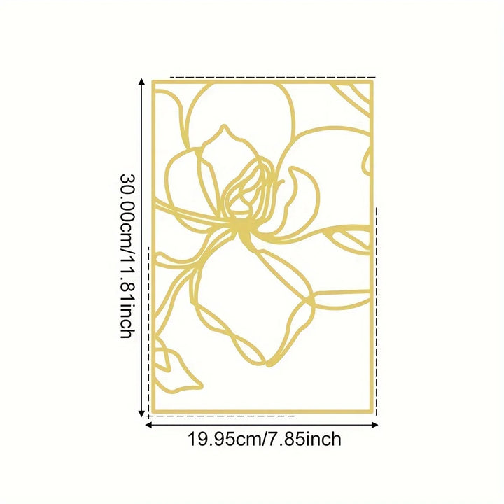 Large Gold Metal Floral Wall Art
