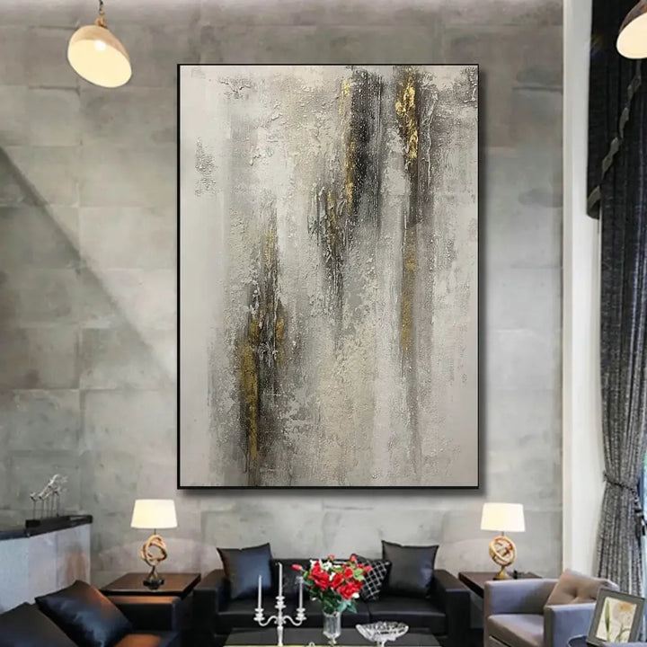Large Colorful Abstract Canvas Painting