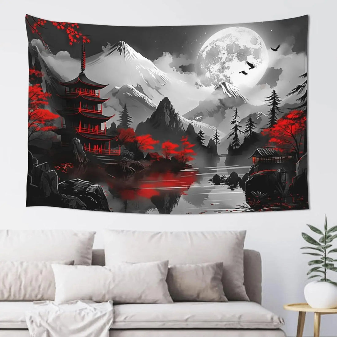 Black & Gold Mandala Wall Tapestry