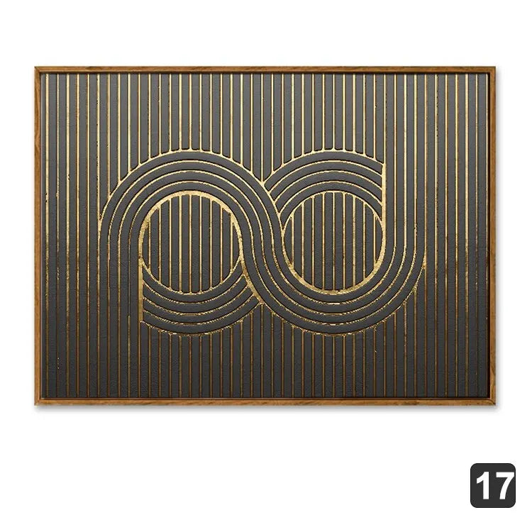 Nordic Gold Abstract Wall Art