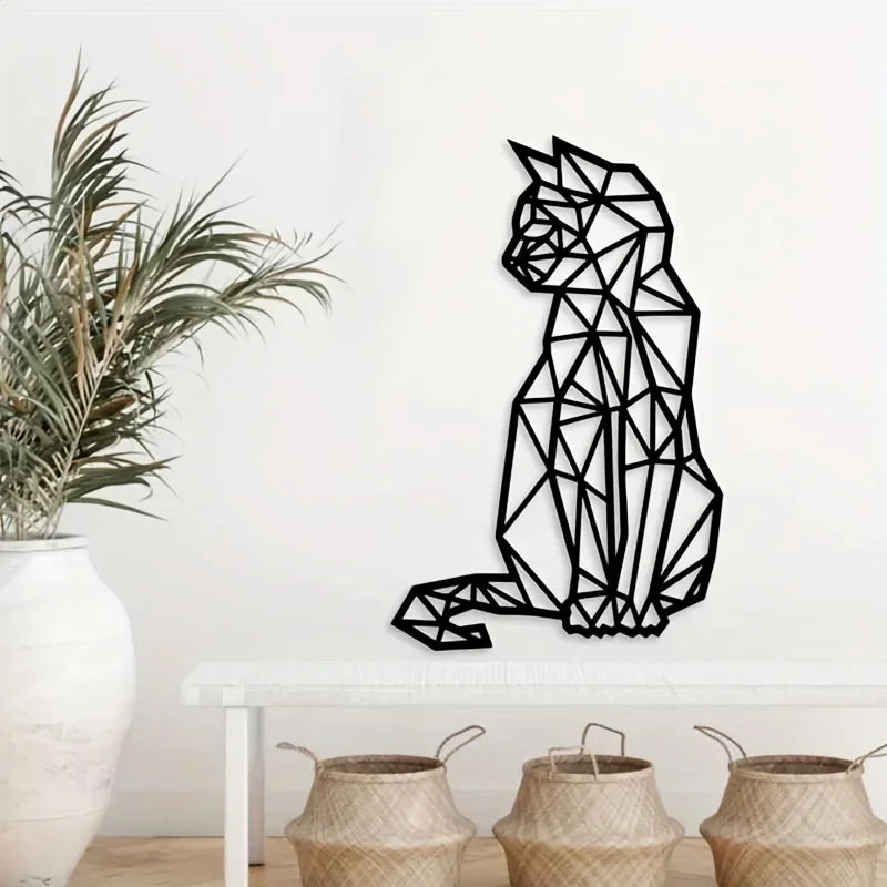 Metal Cat Wall Art – Modern Home Decor