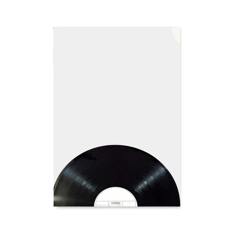 Black & White Music Records Canvas Poster
