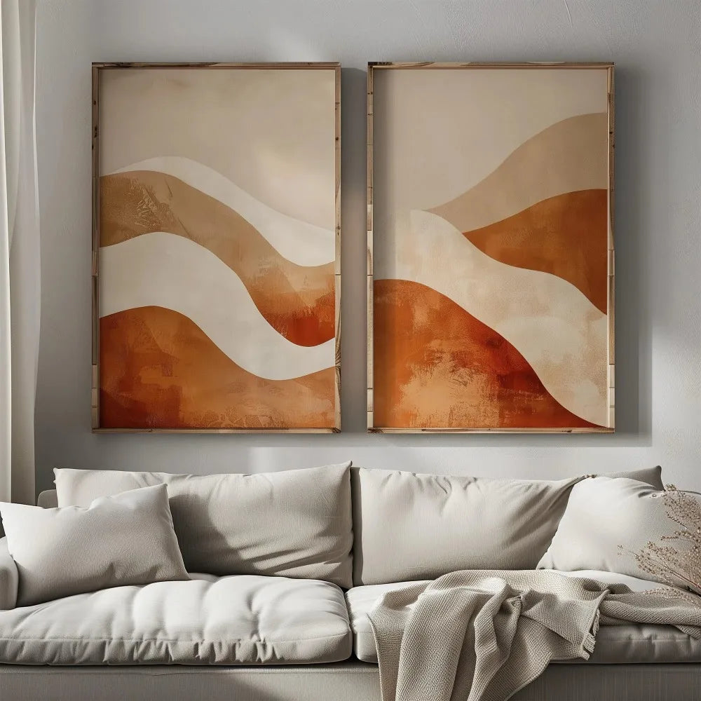 2PCS Wabi Sabi Mountain Canvas Set