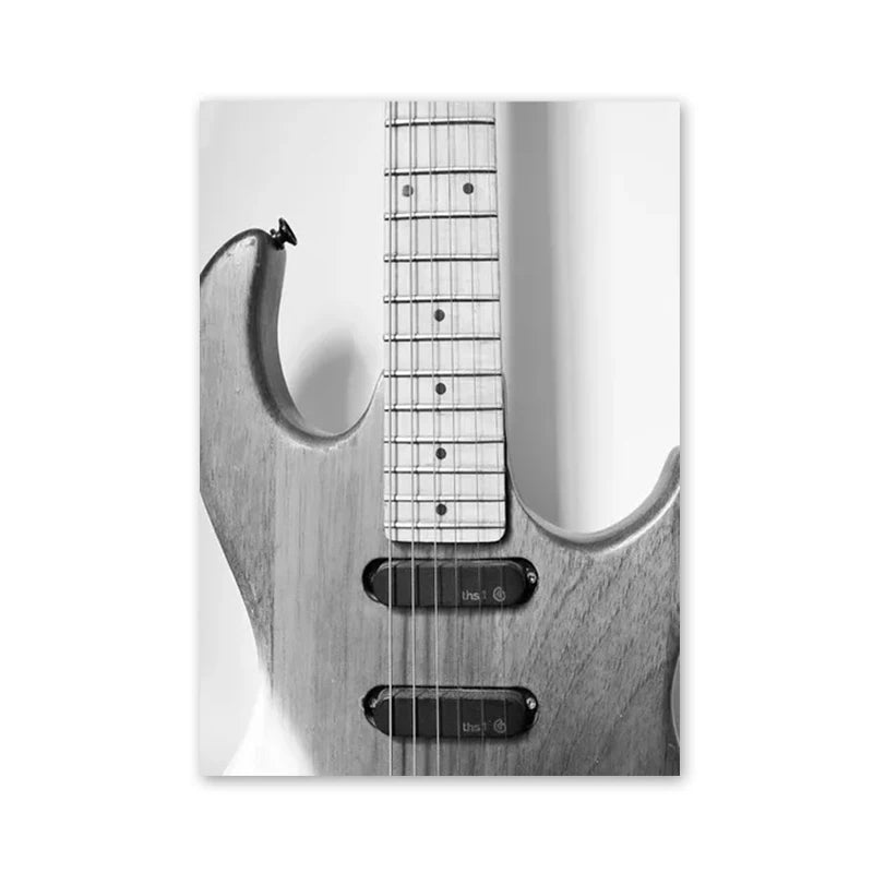 Black & White Music Records Canvas Poster