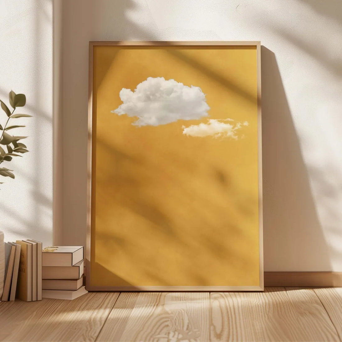 2PCS Mustard Cloud Canvas Art Set