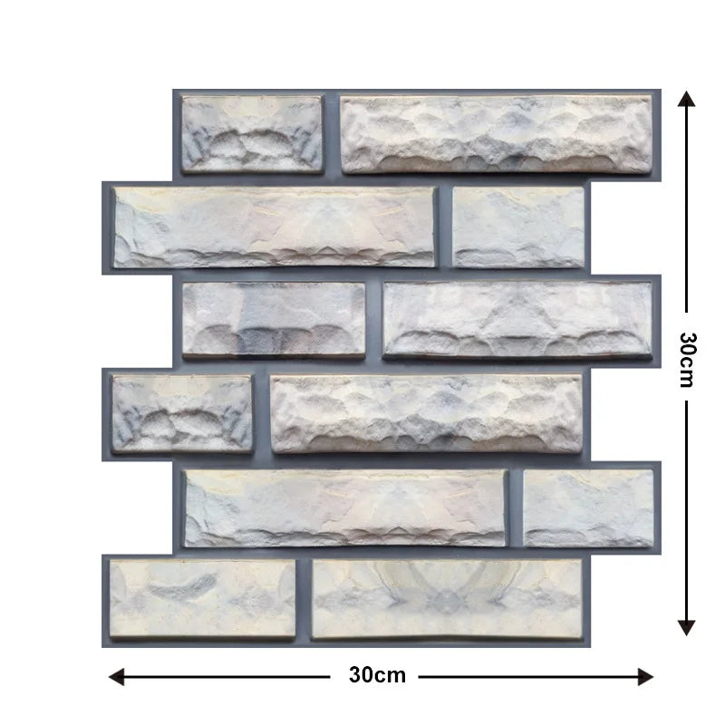 5/10-Pack 3D Brick Wall Panels