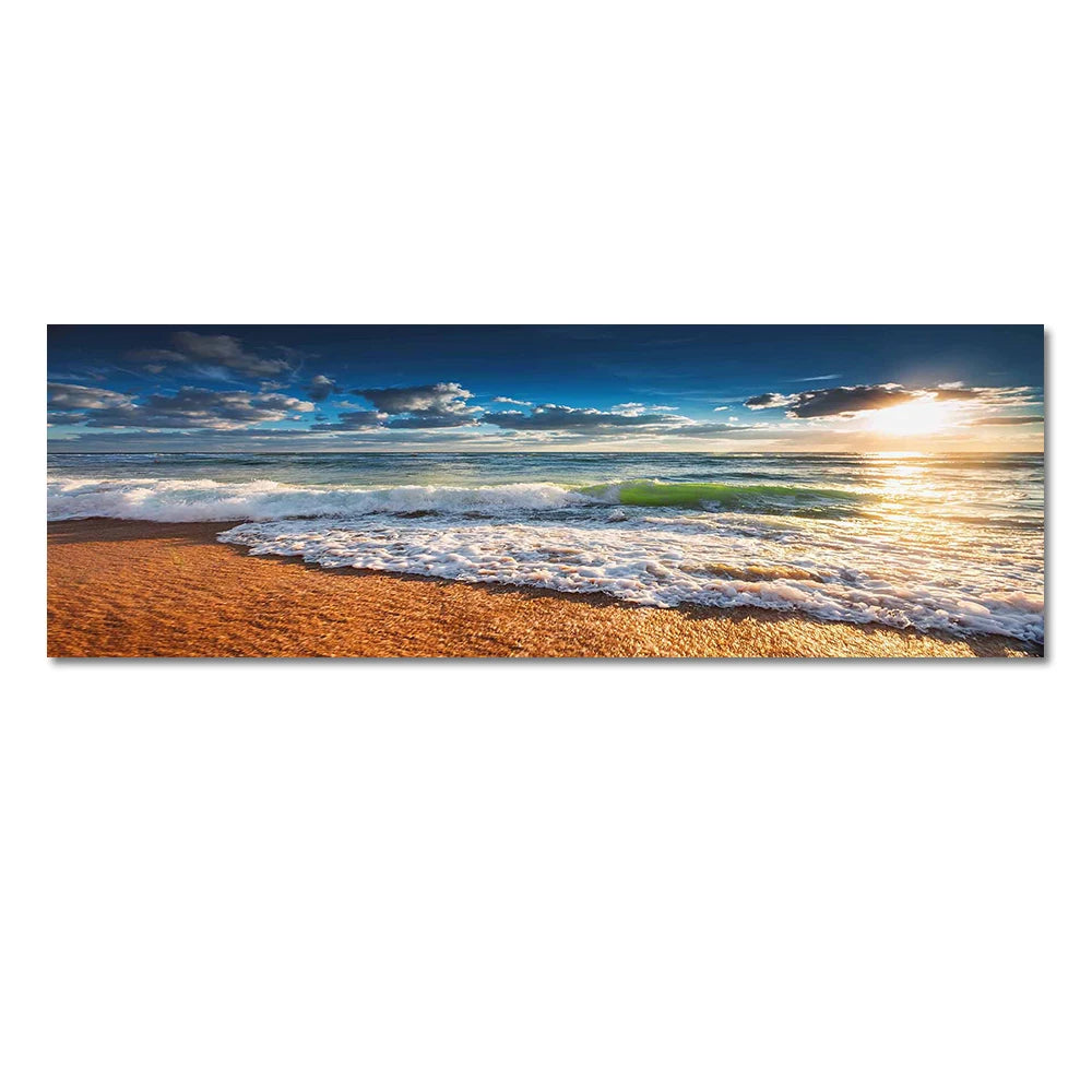 Beach Sunset Landscape Canvas Poster