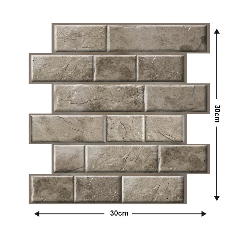5/10-Pack 3D Brick Wall Panels