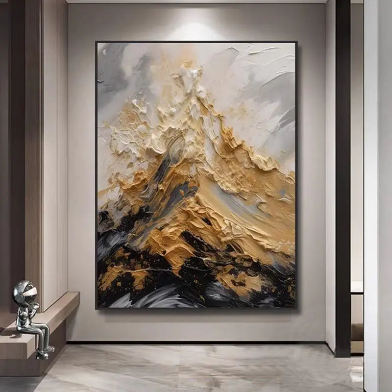 Large Hand-Painted Abstract Oil Painting