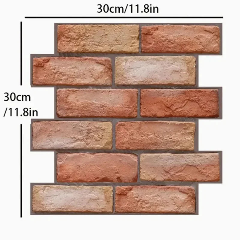 5/10-Pack 3D Brick Wall Panels