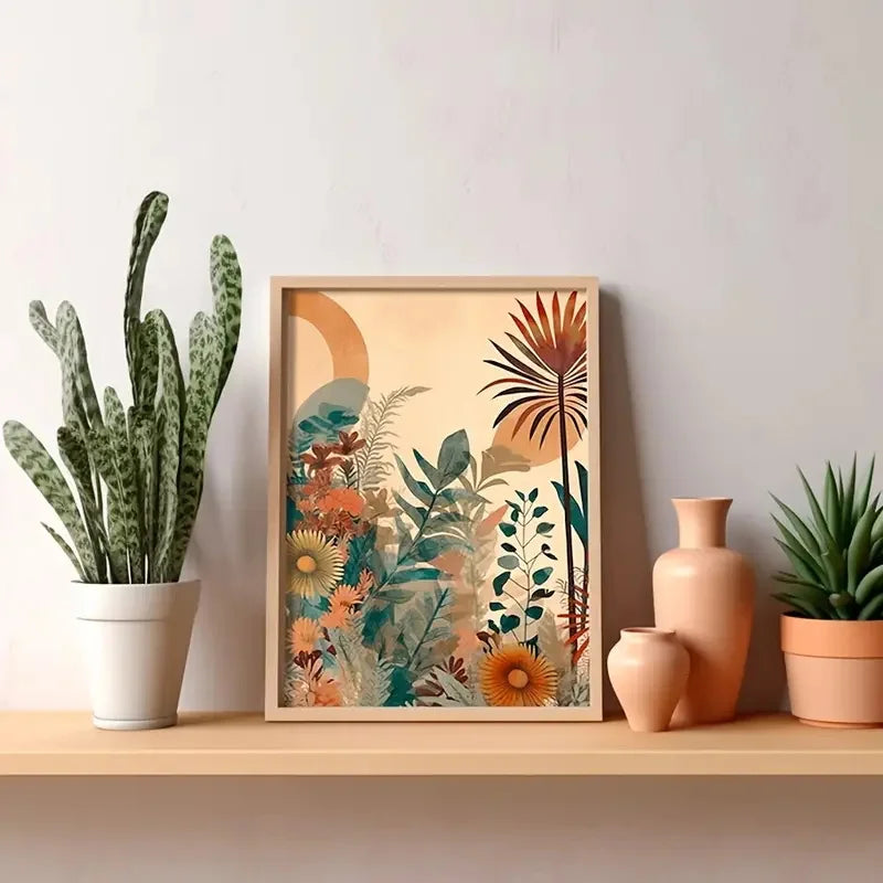 3Pcs Boho Floral Canvas Poster Set