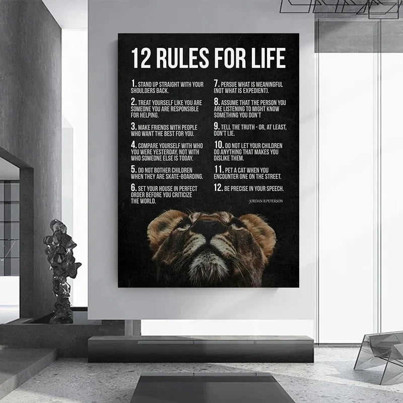 Motivational Lion Canvas Poster
