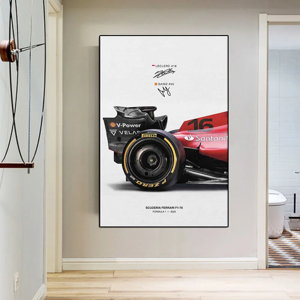 Formula 1 Race Car Canvas Poster
