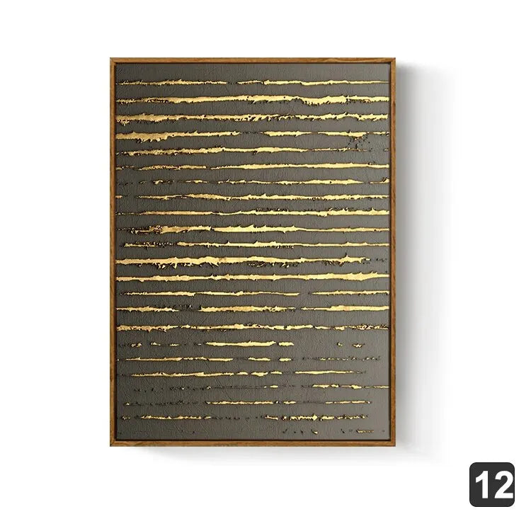 Nordic Gold Abstract Wall Art