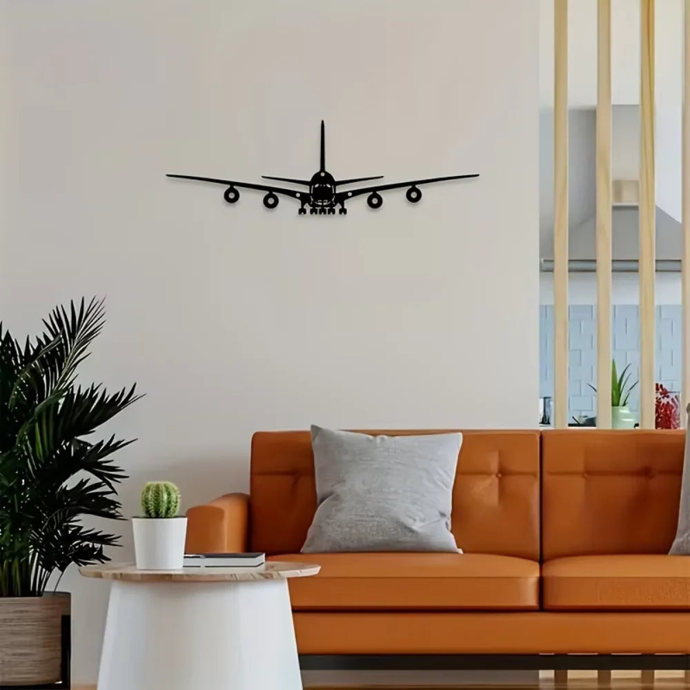 3D Metal Airplane Wall Art – 15.75”