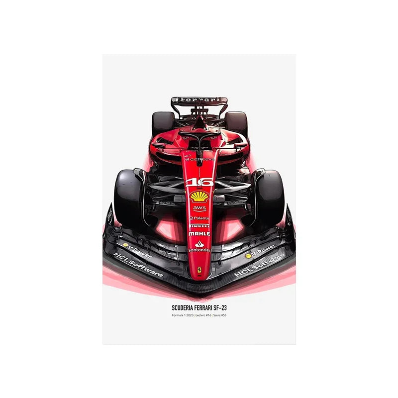 Formula 1 Race Car Canvas Poster