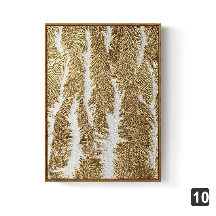 Nordic Gold Abstract Wall Art