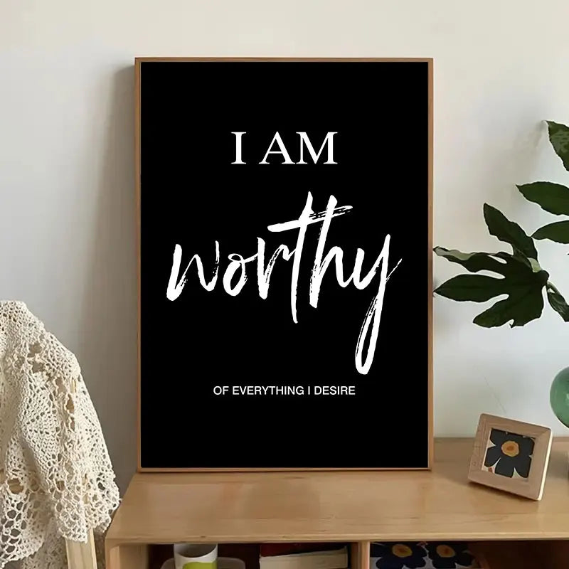 Black White Inspiring Quote Canvas Poster