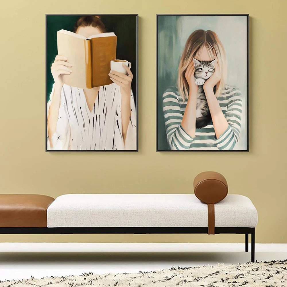 Abstract Woman Flower Canvas Poster