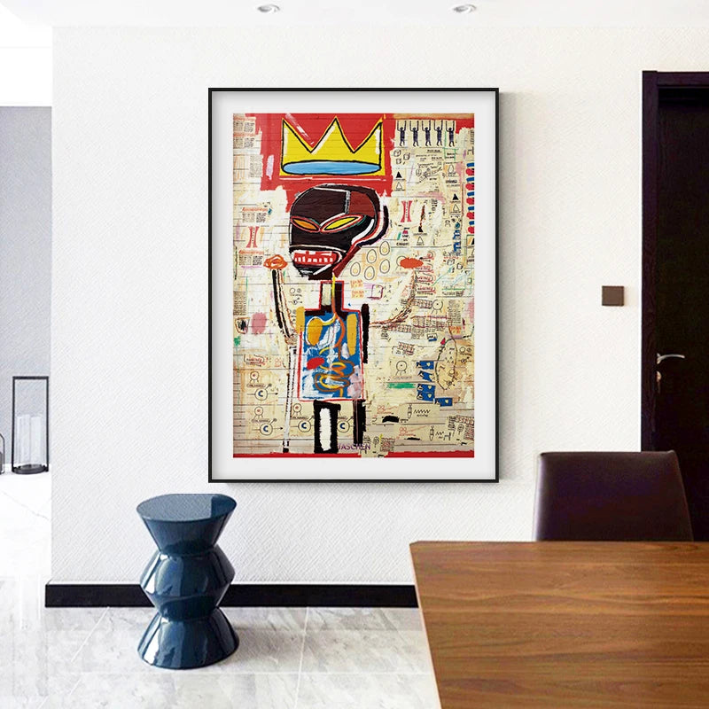 Jean Michel Graffiti Canvas Art