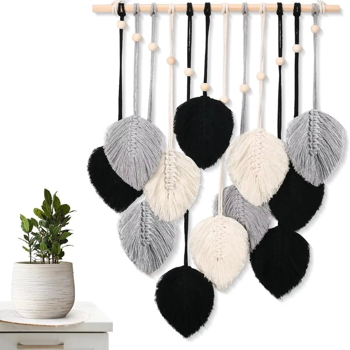 Green Leaf Macrame Wall Hanging