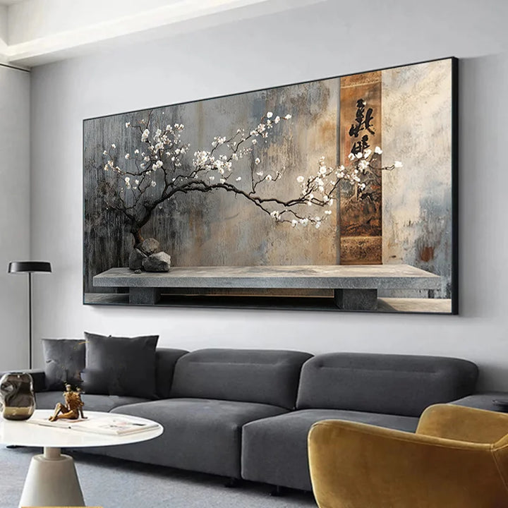 Large Frameless Abstract Canvas Art