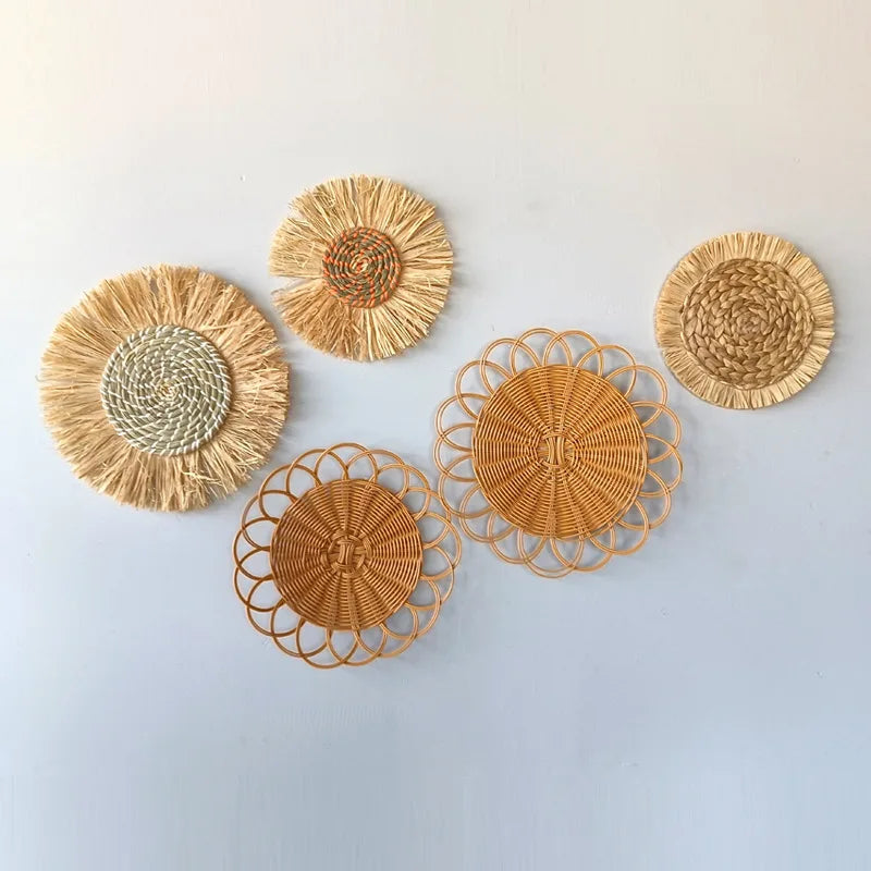 Boho Round Rattan Wall Hanging