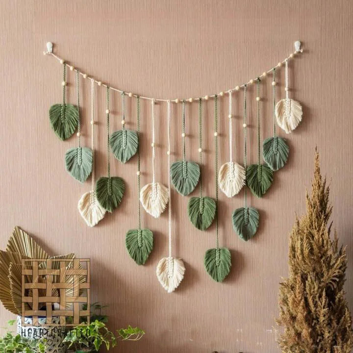 Large Leaf Macrame Wall Tapestry