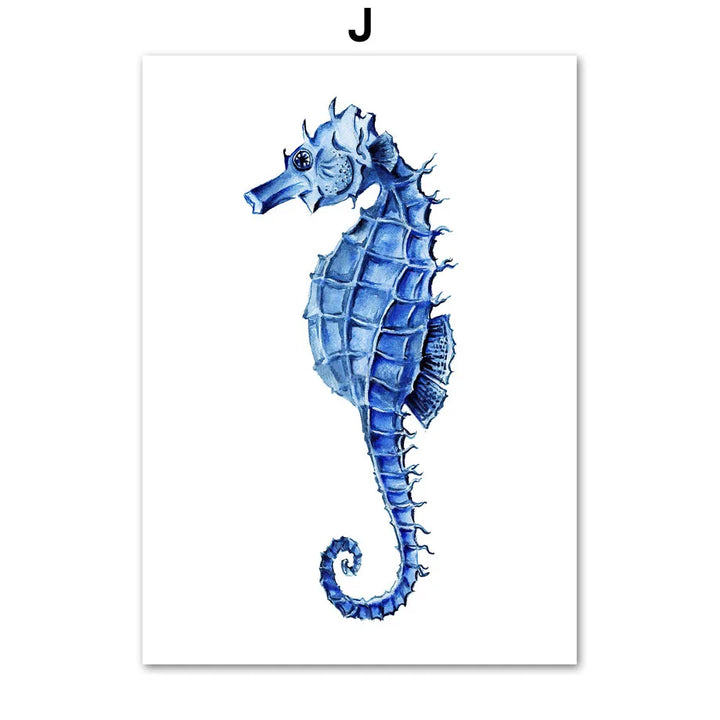 Ocean Animals Kids Canvas Poster